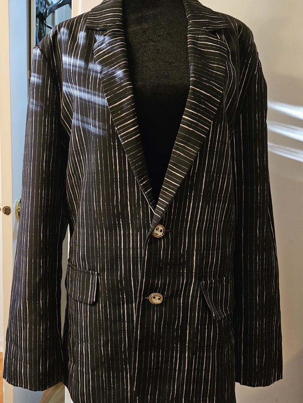Disney Nightmare Before Christmas Jack Skellington Pinstripe Blazer M